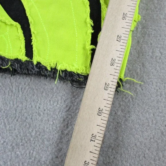 Cool Shirtz Portal Reversible Jeans Size 36 Neon Black Reversible Baggy Heavy - Picture 11 of 15